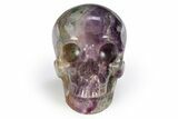 Realistic Brecciated Fluorite Skull #382258-1